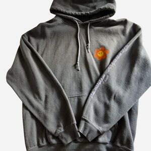 BDG Gray Hoodie with Orange Flower